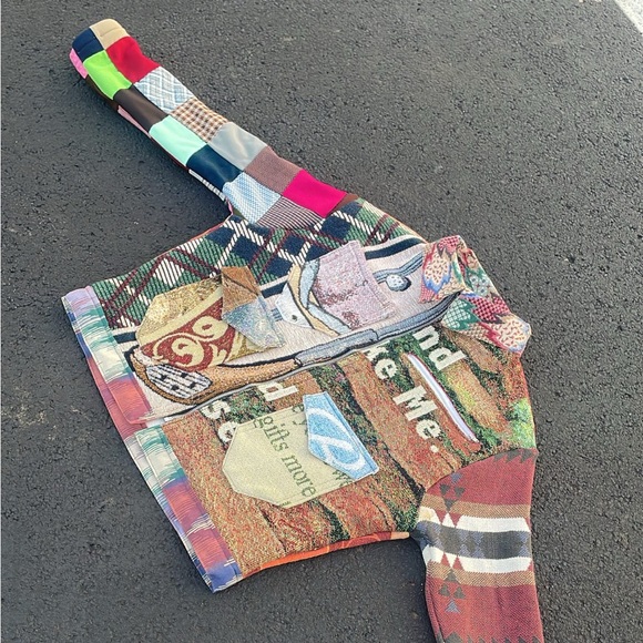 custom upcycled patchwork jacket - Picture 2 of 4